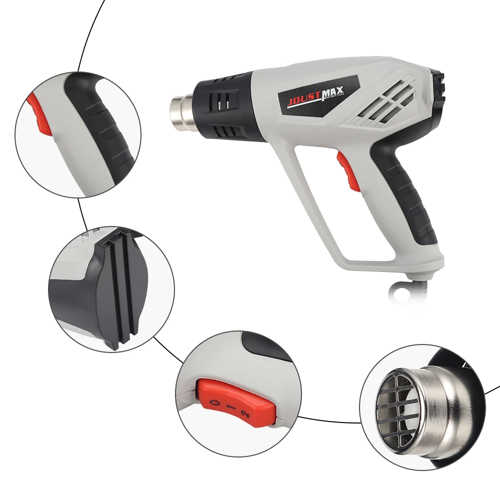 Hot Air Gun Electric Adjustable Temperature JST2503 2000W Handheld Heat Gun Shrinking Power Tools Two Speeds Temperature