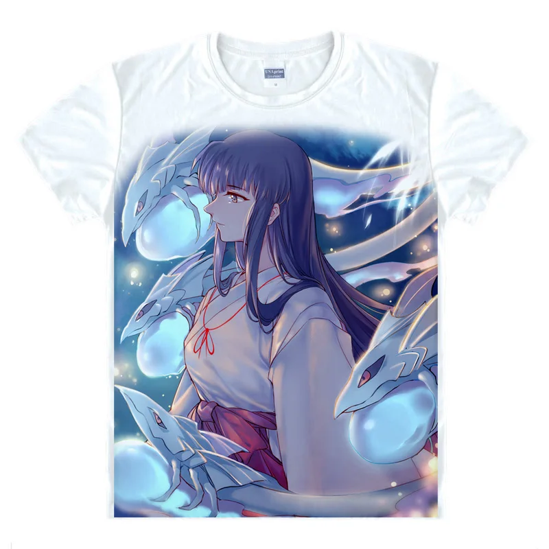 Футболка с мультяшным принтом Inuyasha топы хигураси каго сешумару косплей аниме