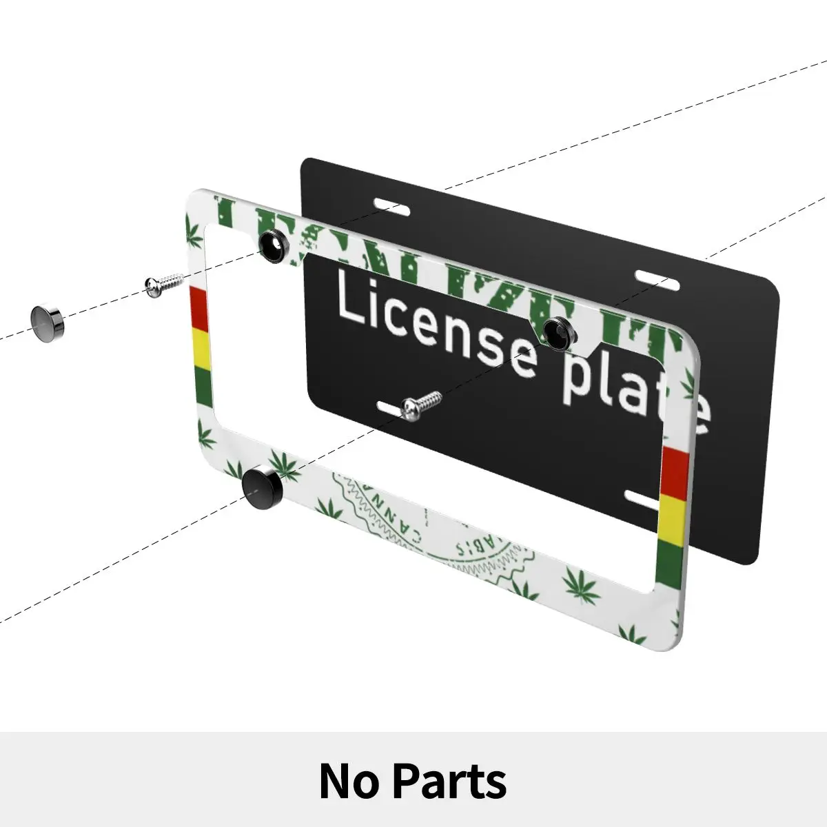 

BOB Marley Reggae Rasta Hippie Band Pattern Metal License plate frame decoration 16cmX31.3cm