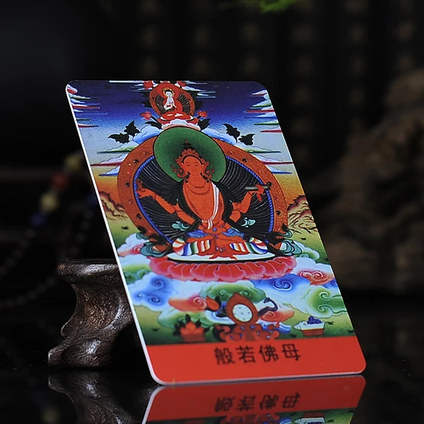 Тибетский буддизм праджна парамита мать Будда статуя амулет карта