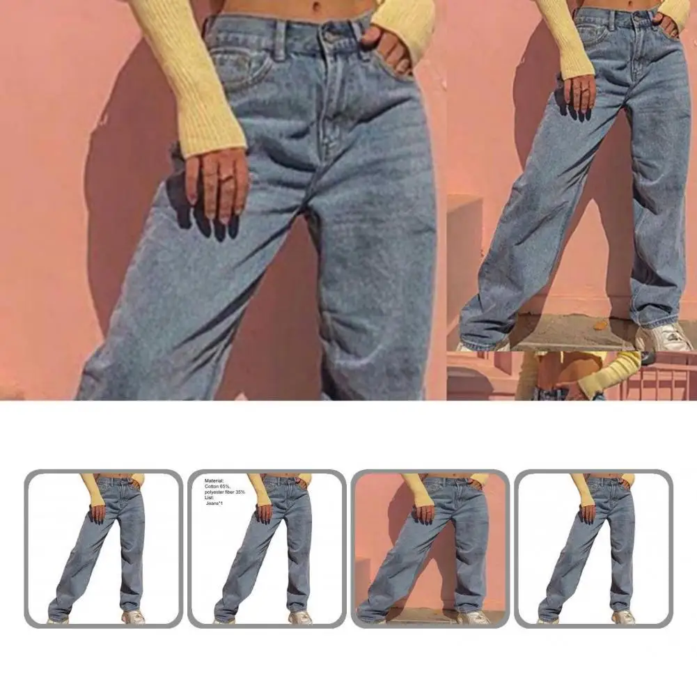 

Bottoms Stylish Women Wide Leg Straight Denim Pants Blue Pants High Waist for Going Out