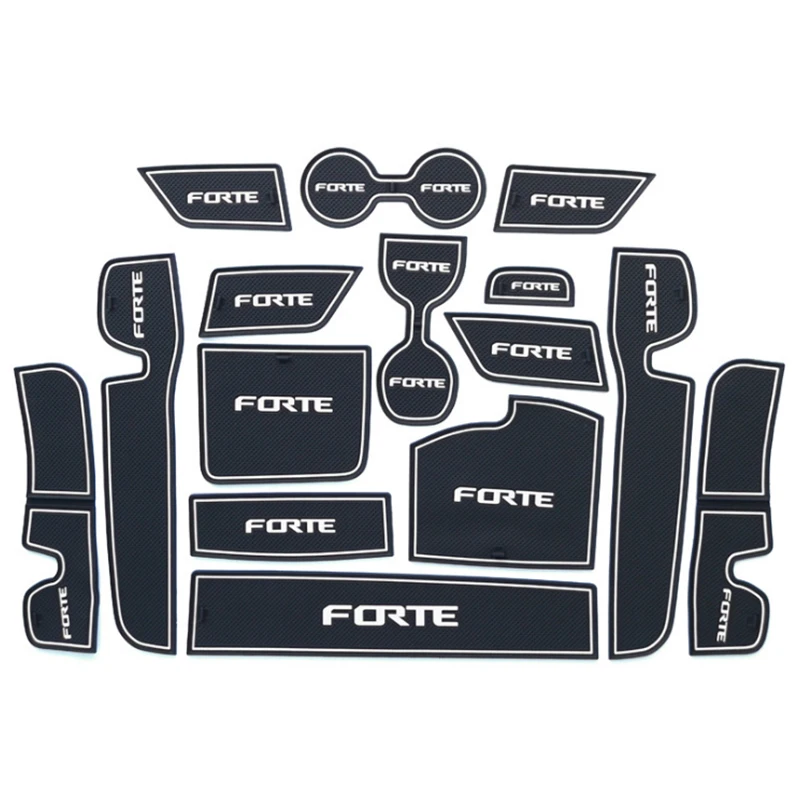 15 шт. для Kia Форте 2018 2019 коврик паза двери автомобиля авто противоскользящая