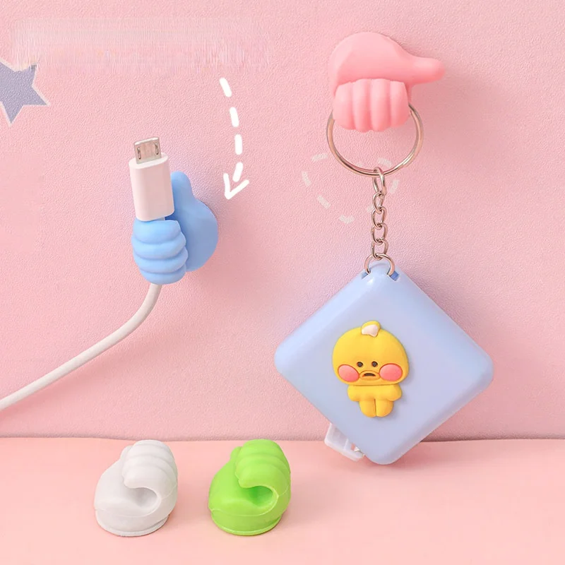 

4PCS Thumb Hook Creative Self-adhesive Free Punching Bathroom Wall Storage Storage Portable Seamless Adhesive Hook