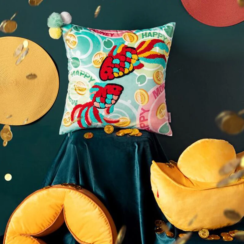 Китайская традиционная Новогодняя Подушка на удачу Красивая Искусственная