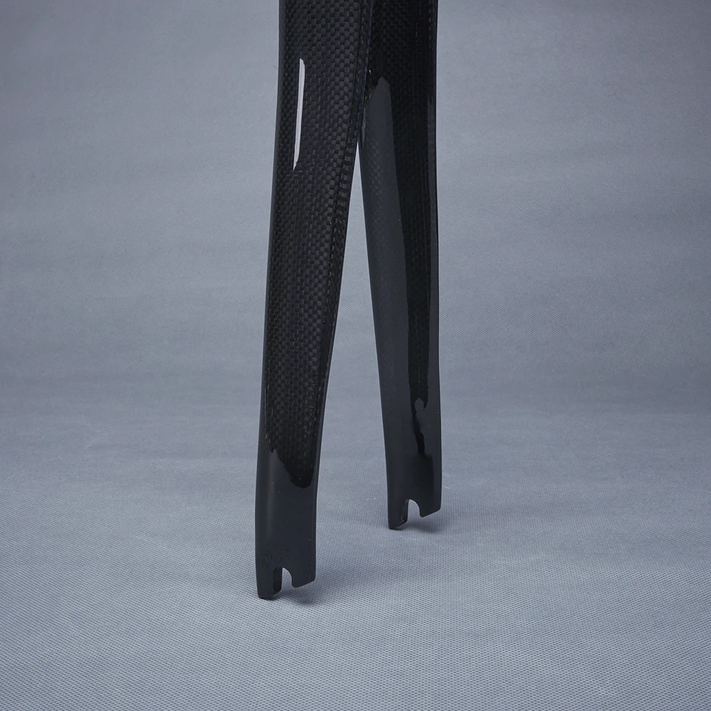 Без логотипа глянцевая вилка из углеродного волокна дорожный велосипед