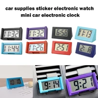 small self adhesive car desk clock electronic watch gauges digital lcd screen thin electronic clock with adhesive pad date time