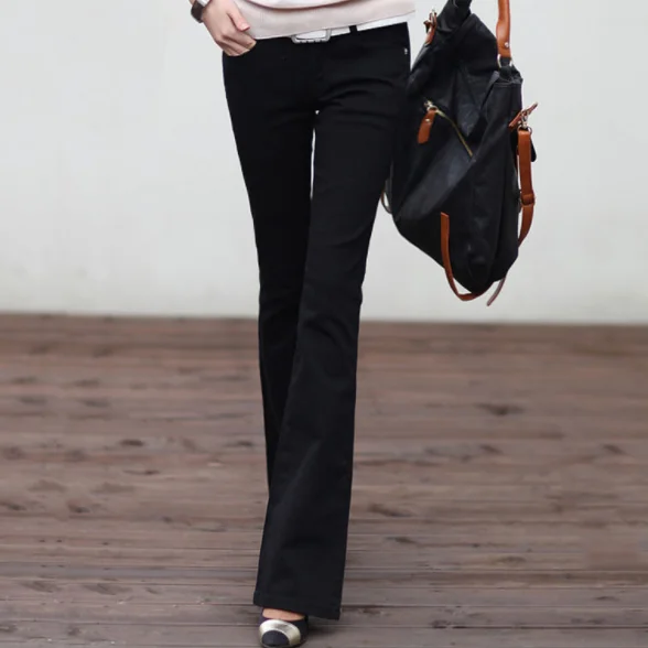 2019 черные белые джинсовые со средней талией джинсы женские весенне осенние брюки