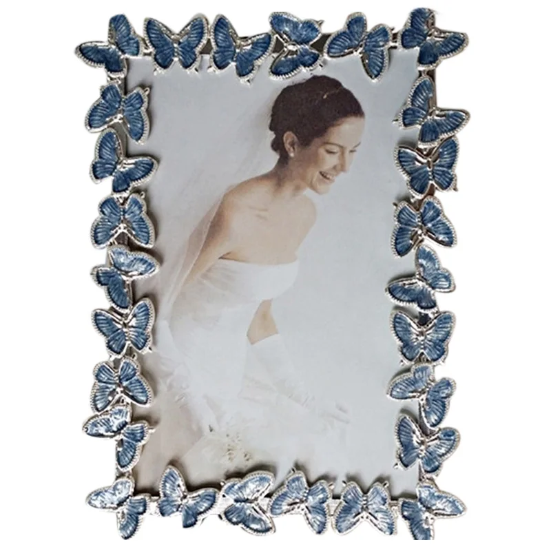 Фоторамка модная металлическая рамка в виде бабочки домашний декор рамки для