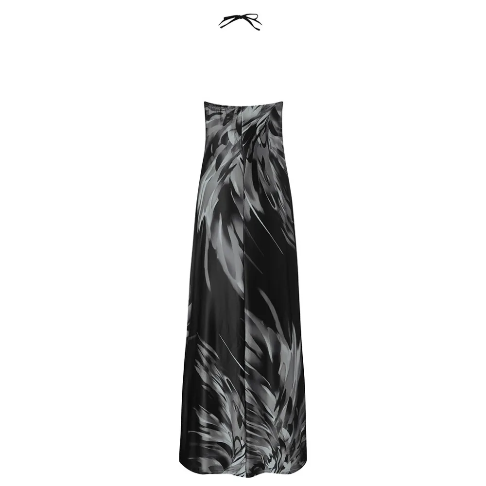 Женская Мода Спагетти ремень Красочные из набивной ткани, с Повседневное Maxi Dress Vestidos de fiesta de noche, ropa mujer