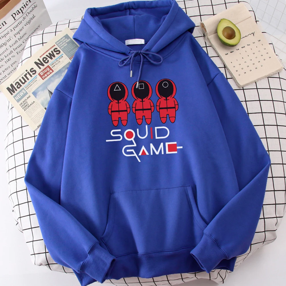 2021 hot sale round six cartoon man squid game print male hoodie warm brand tops comfortable casual hoody plus size mens hoodies free global shipping