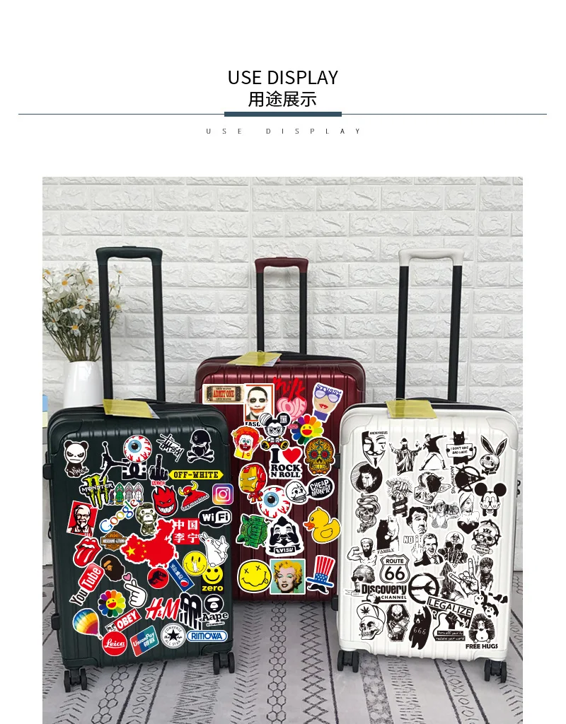 

20/50/100pcs Christmas Santa Claus Gift Graffiti Stickers For Laptop Notebook Skateboard Computer Luggage Decal Sticker