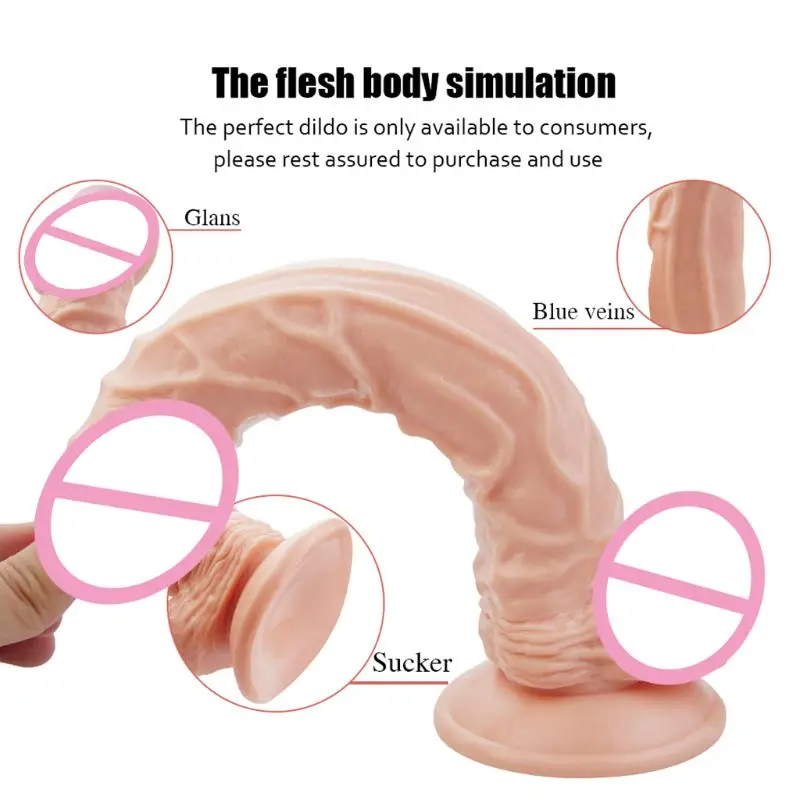 Водонепроницаемый G Spot фаллоимитатор с вилкой присоска для присоски женщин и