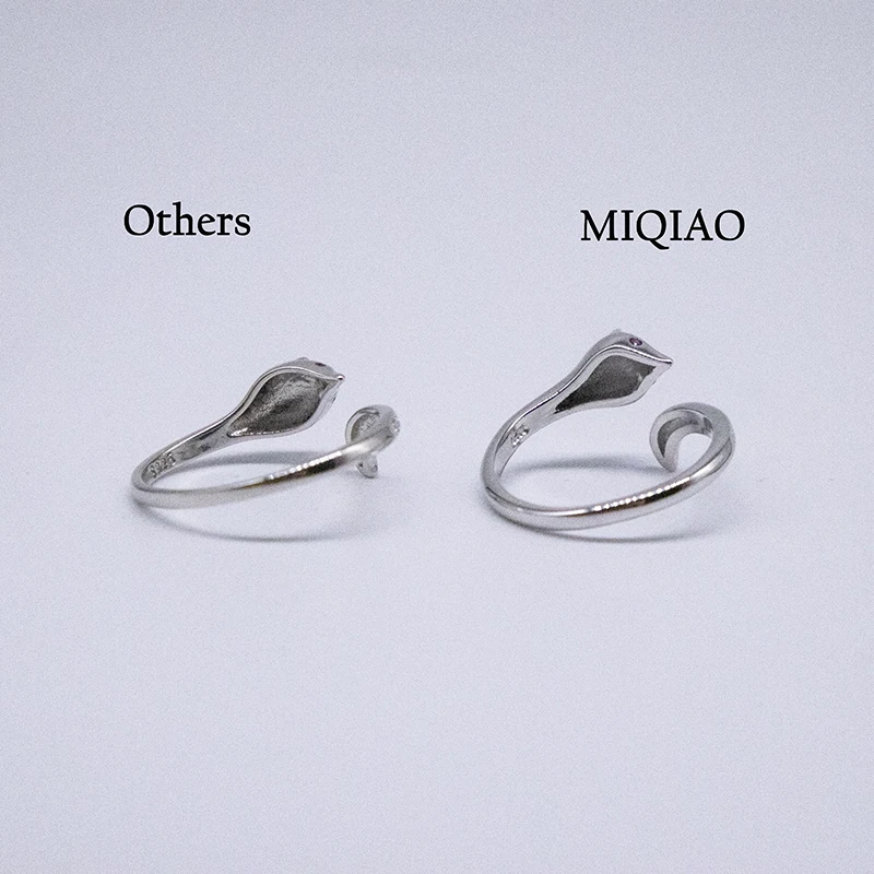 MIQIAO лиса кольцо 925 стерлингового серебра Регулируемый женский пиджак для женщин