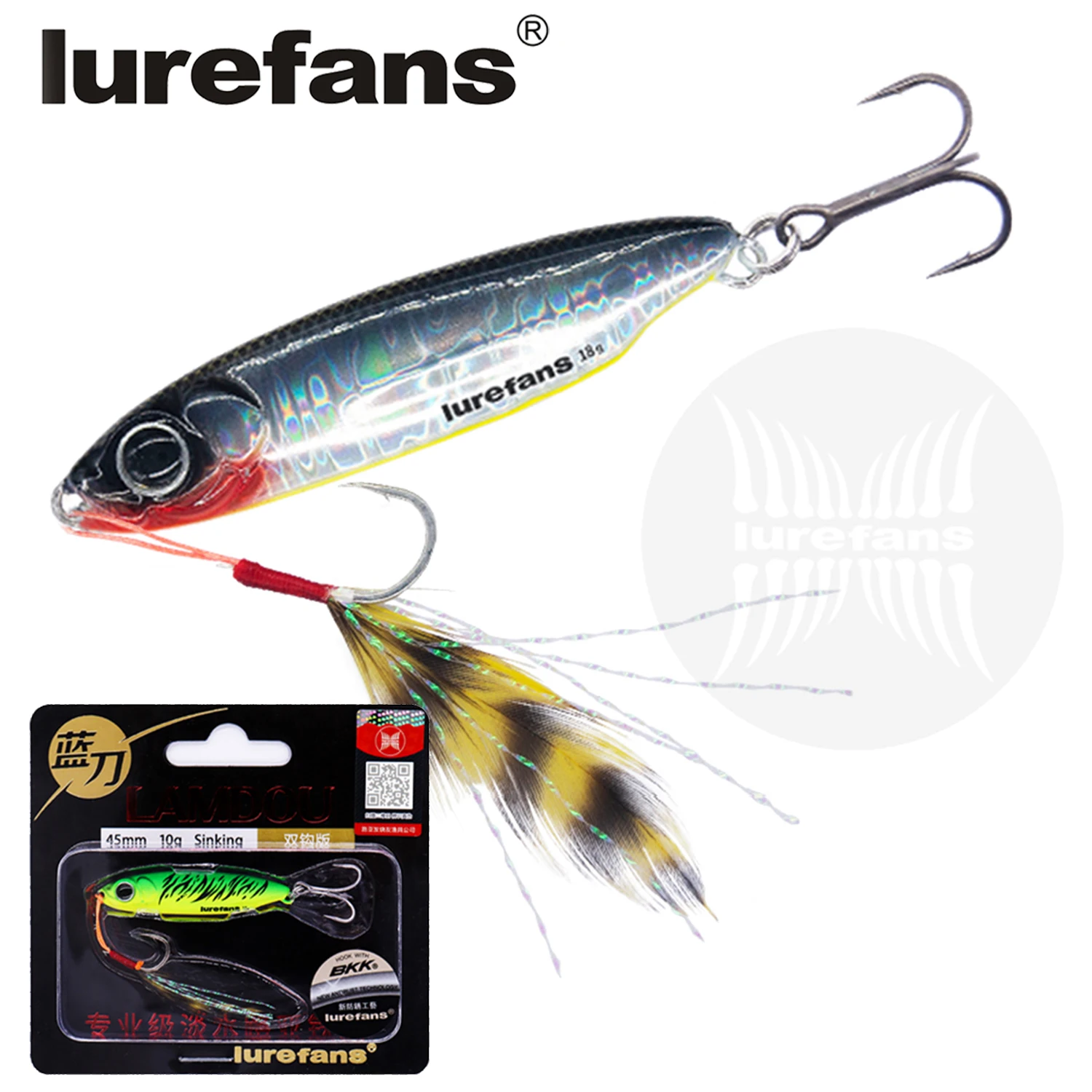 

Lurefans Metal LAMDOU Jig 18g Shore Casting Jigging Lure Lead Spoon Sea Artificial Bait For Pike Bass Fishing Tackle