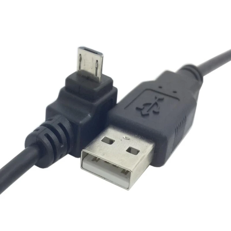 

25cm Up Angled 90 Degree USB Micro USB Male to USB male Data Charge connector Cable