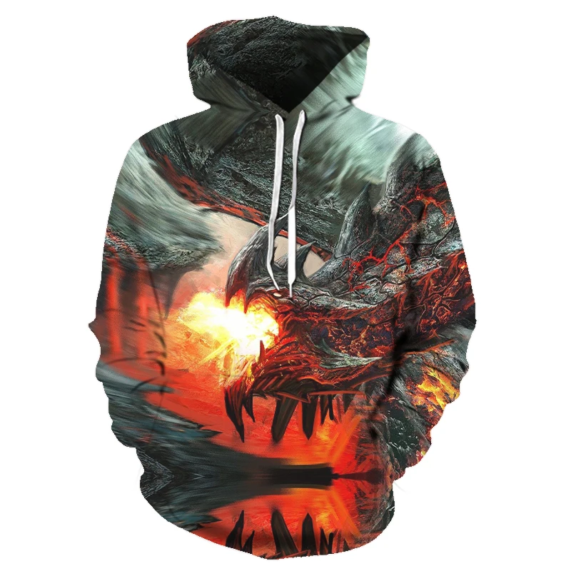 

Drop Ship 3D Printing Dragon Hoodies Quick-Drying Hoodie Top With Hoody Sweatshirt Tracksuits Spring New Arrivals Sportswear