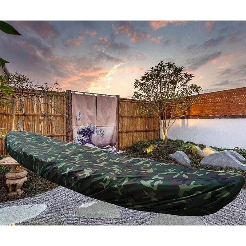 

Universal Camouflage Kayak Canoe Storage Cover Waterproof UV Resistant Dust Cover Suitable for 3.6-4M/11.8-13Ft Boat