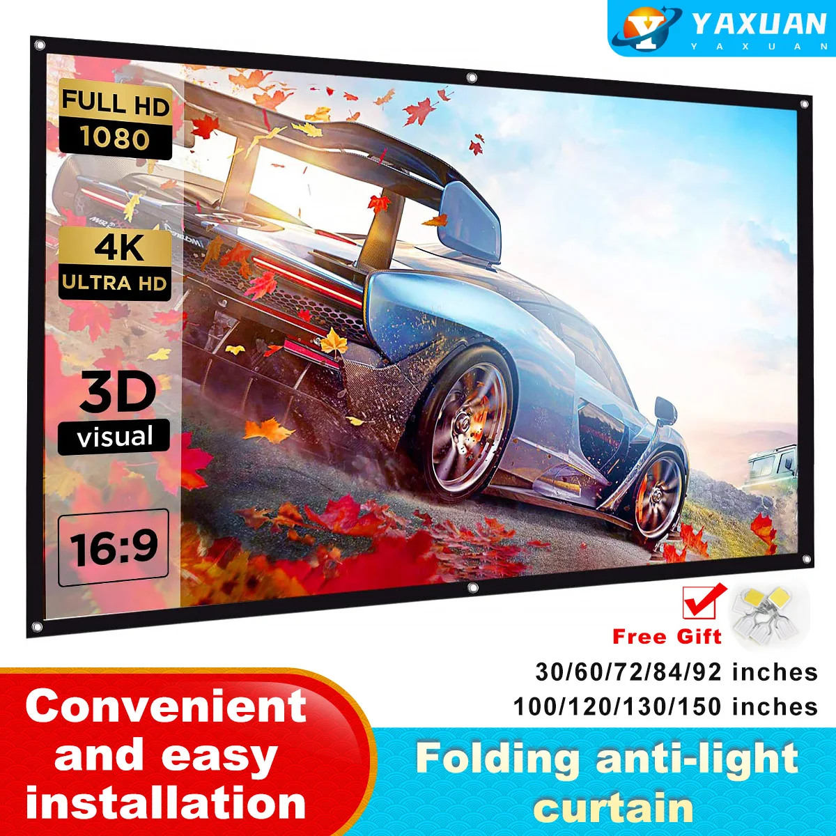 Светоотражающий экран высокой яркости для проектора Epson BenQ TD96 домашний проектор