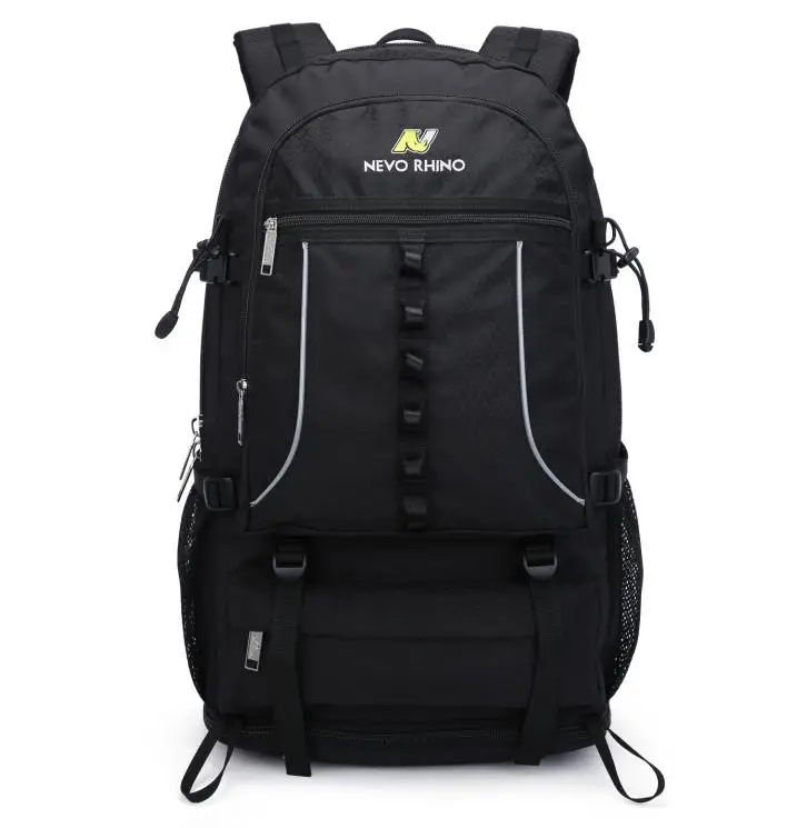 Рюкзак NEVO RHINO 55L для занятий спортом на открытом воздухе, походов, походов, рюкзаков, рюкзаков для кемпинга, туристический рюкзак, сумка - Цвет: Черный цвет