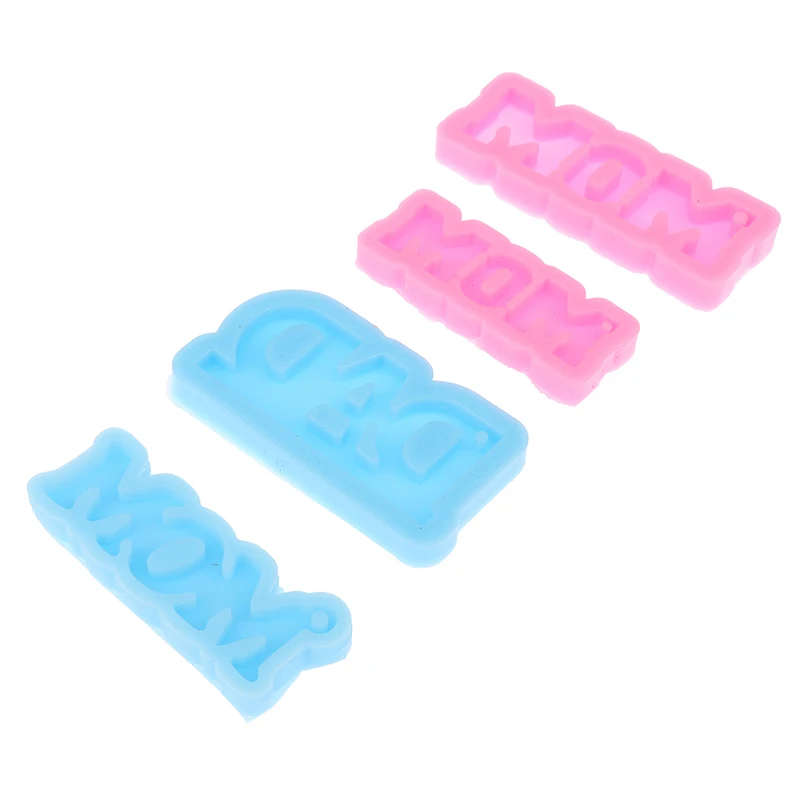 

1PCS Gadgets MOM Keychain Silicone Molds DIY Necklace Jewelry Shiny Epoxy Resin Mold Wholesale Clay Resin Mold