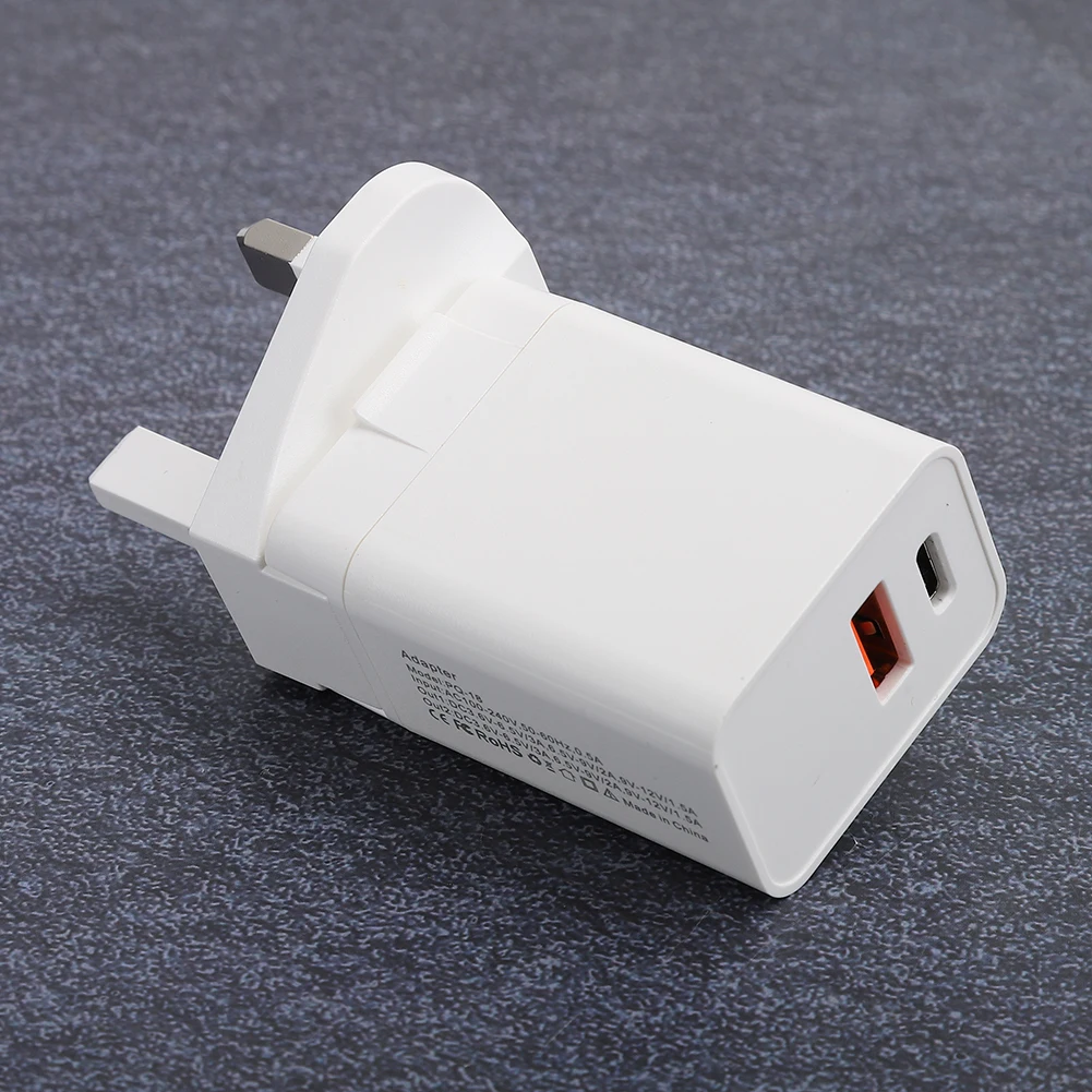 Складное Сетевое зарядное устройство с двумя USB-портами 18 Вт адаптер для быстрой