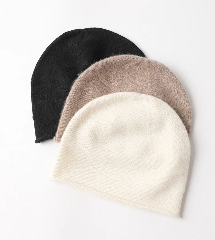 100 вязаная шапка из кашемира для женщин и мужчин унисекс осень зима модная теплая