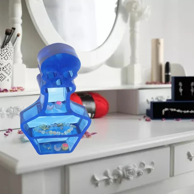

Bottle Shaped Organizer Rack Epoxy Resin Mold Jewelry Makeup Storage Box Shelf Display Stand Tray Silicone Mould DIY Crafts Home