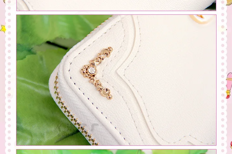 

Sailor Moon Wallet Lady long Wallet Purse Female Black White Color Cat PU Leather for Coin Card Clutch Gift Prop Girls Womens