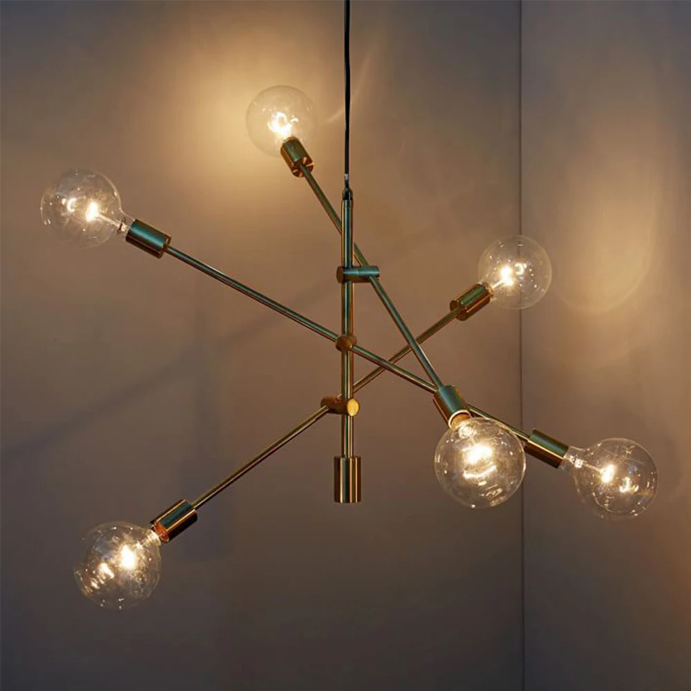 

A Modern Nordic Pendant Lights Long Pole Art Decoration Hanging Lamp E27 led Light Bulb Pendant Lamp Living Room for Home Decor