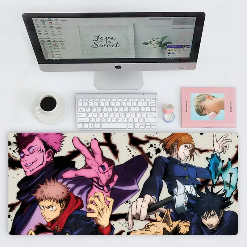 

Jujutsu Kaisen Keyboards Mat Rubber Gaming mousepad Desk Mat Desk Table Protect Game Office Work X XL Non-slip Laptop Cushion