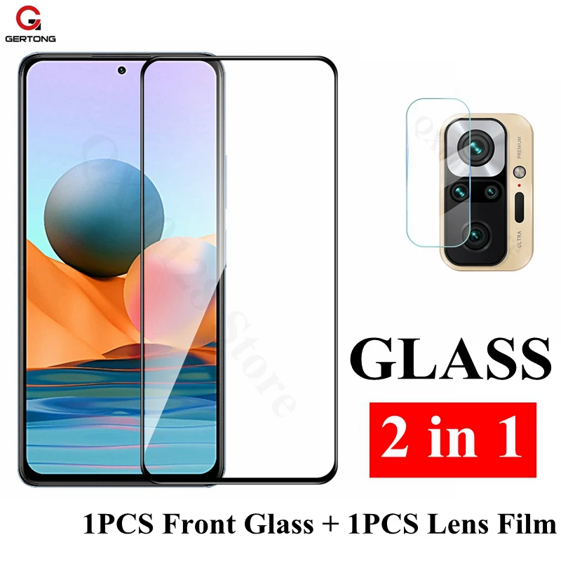 

2-in1 Protective Glass for Xiaomi Redmi Note 10 Pro 10Pro Max Glass Screen Protector for Redmi Note 10 S 10Pro Glass Lens Film