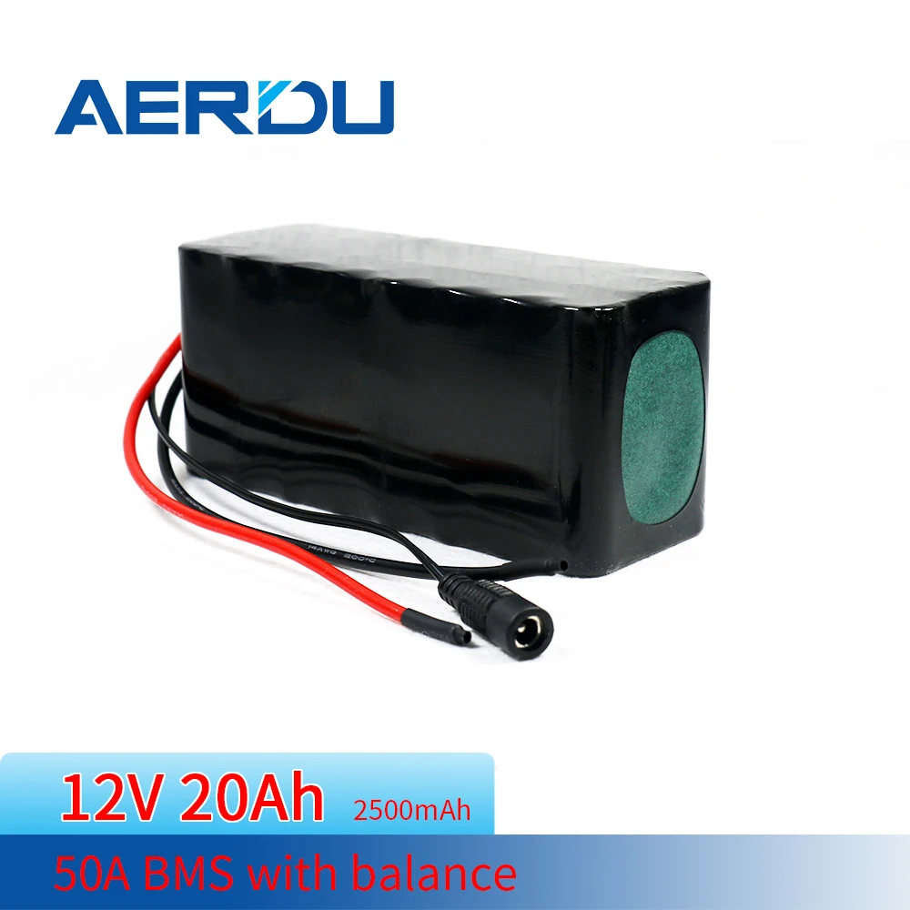 

AERDU 11.1V 12V 3S8P 2500mAh Cells 20Ah High Capacity 18650 Rechargerablec Lithium Battery Pack for Scooters Golf Cart Electric