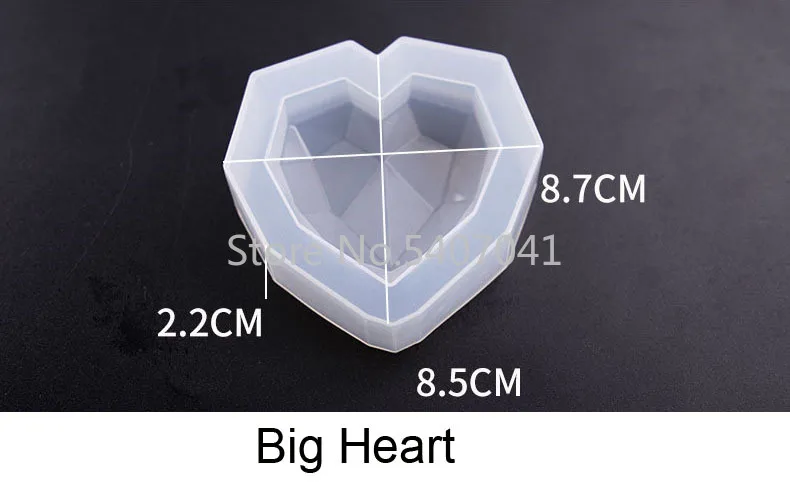 Новые алмазные Силиконовые Ювелирные изделия в форме сердца ручной работы