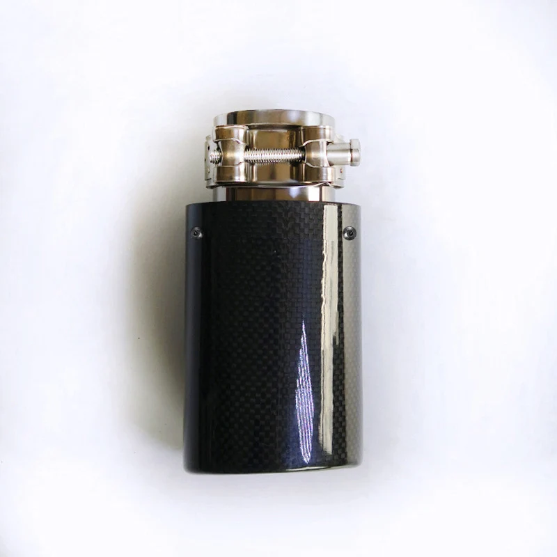 Выхлопная Муфельная насадка для автомобиля глянцевый углеродный глушитель