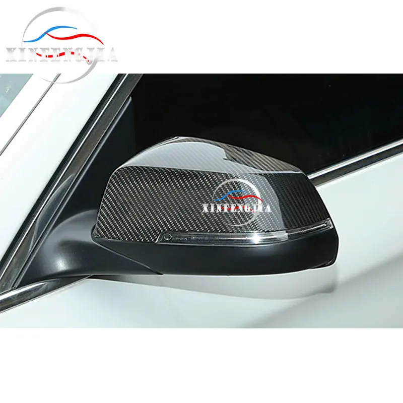 

For BMW 5 Series 5GT F07 F10 14-16 & 7 Series F01 F02 13-15 2pcs Real Carbon Fiber Rear-view Side Wing Mirror Replace Cover Trim