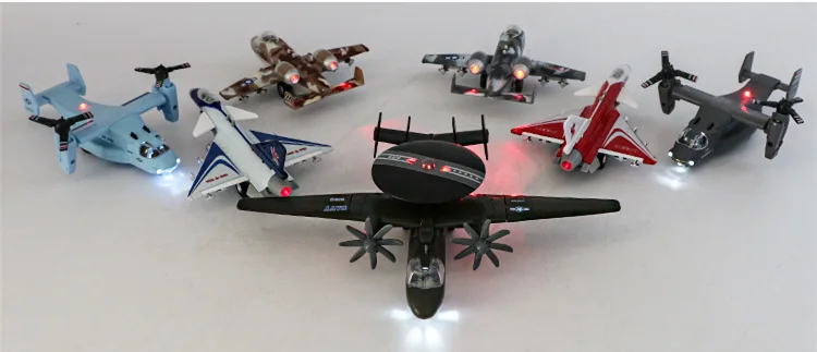 

[Funny] Simulation US Light and Sound Alloy Propeller air early warning aircraft model toy EWR aircraft plane decorations gift