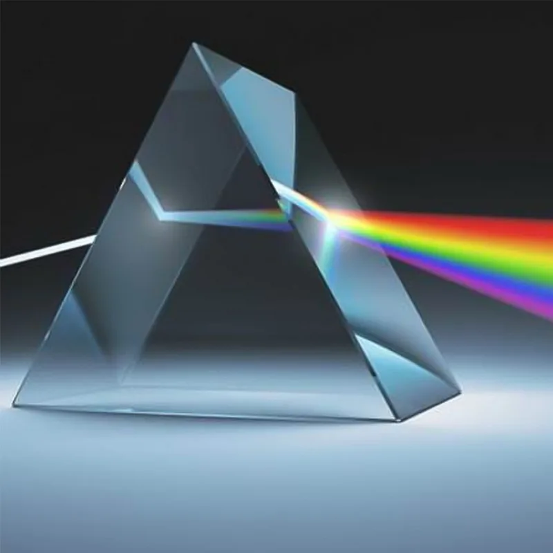 Glass Triangular Prism for Teaching Light Spectrum Physics Photo Photography Optical Instruments Rainbow experiment | Инструменты