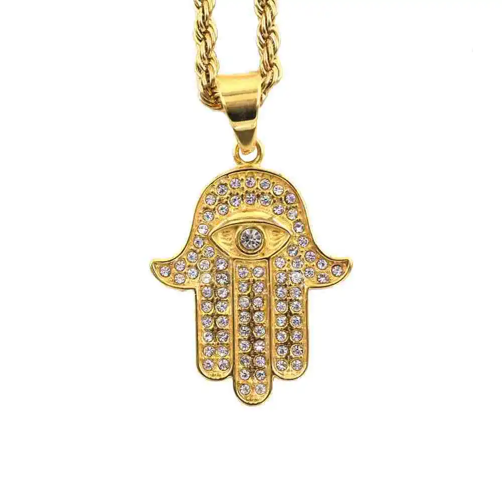 Женское Ожерелье цепочка Hamsa винтажное ювелирное изделие|Цепочки| |