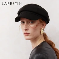 la festin 2021 new fashion octagonal hats all match casual beret female niche black painter tour cap trendy