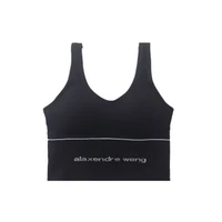 sports bra for women gym u back yoga beauty back black tube top anti glare without steel ring plus size sports underwear