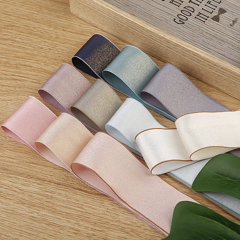 

Аксессуар для волос Kewgarden «сделай сам», атласные ленты с яркими цветными краями 1 дюйм, 1,5 дюйма, материал для ручной работы, товары для шитья, ...