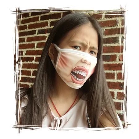 

Funny expression creative dustproof warm silk personal protective masks