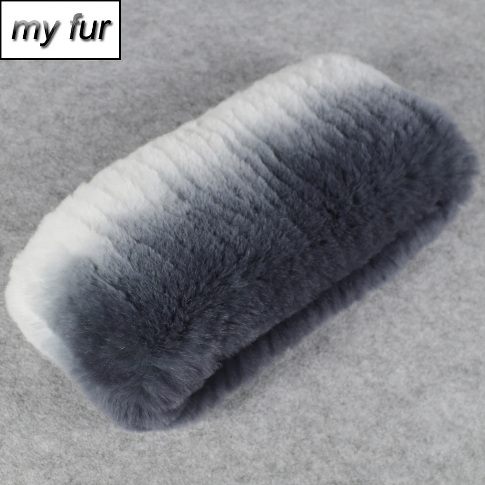 Для женщин Рекс кроличий меховые повязки на голову для девочек ручная работа