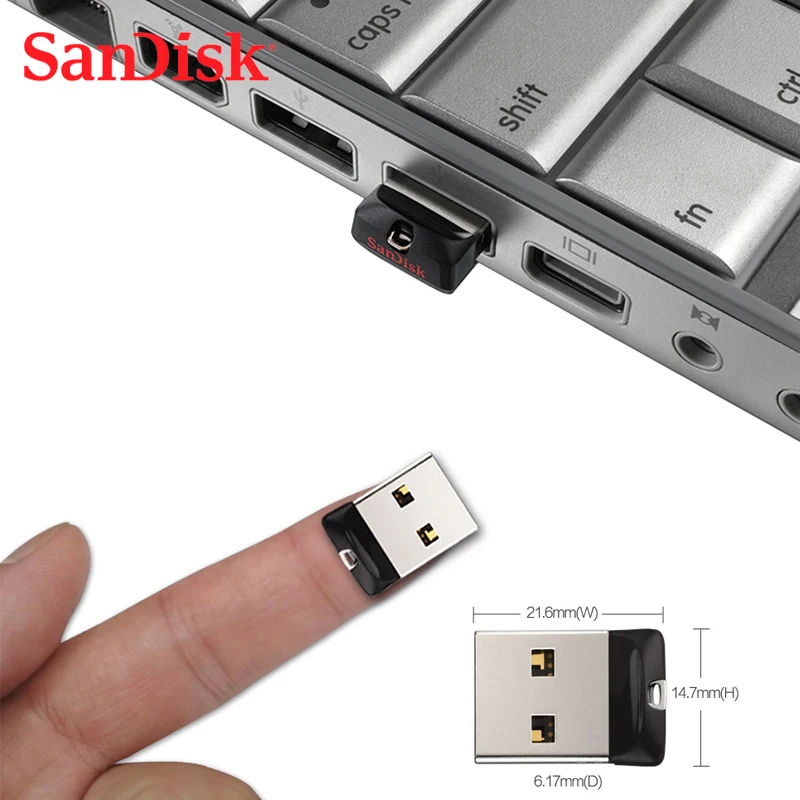 

SanDisk Fit CZ33 usb flash drive 64Gb 32Gb 16Gb USB 2.0 pendrive flash memory stick Usb key Memoria mini pen drive