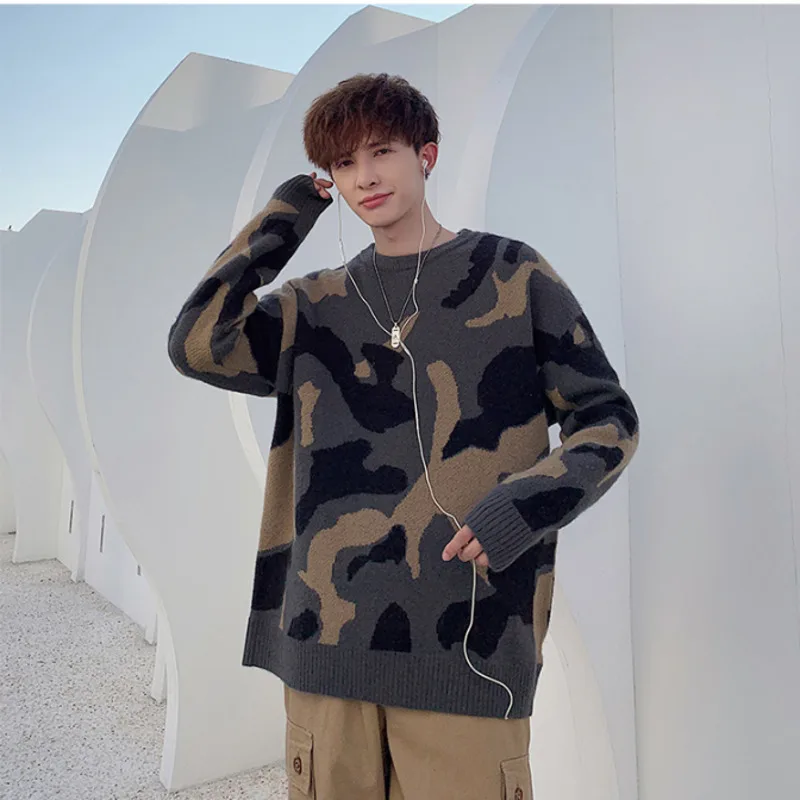 2018 новый осенне зимний двухцветный вязаный свитер с круглым вырезом Толстый