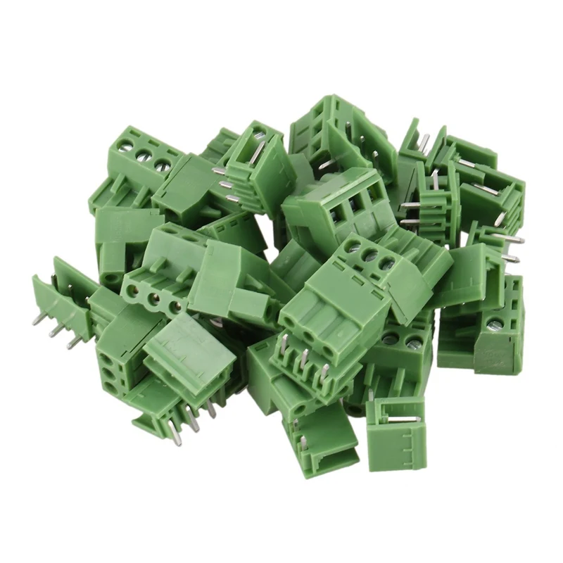 20 Pcs 5.08mm 3 Way PCB Mount Screw Terminal Block for 14-22 AWG Wire | Обустройство дома
