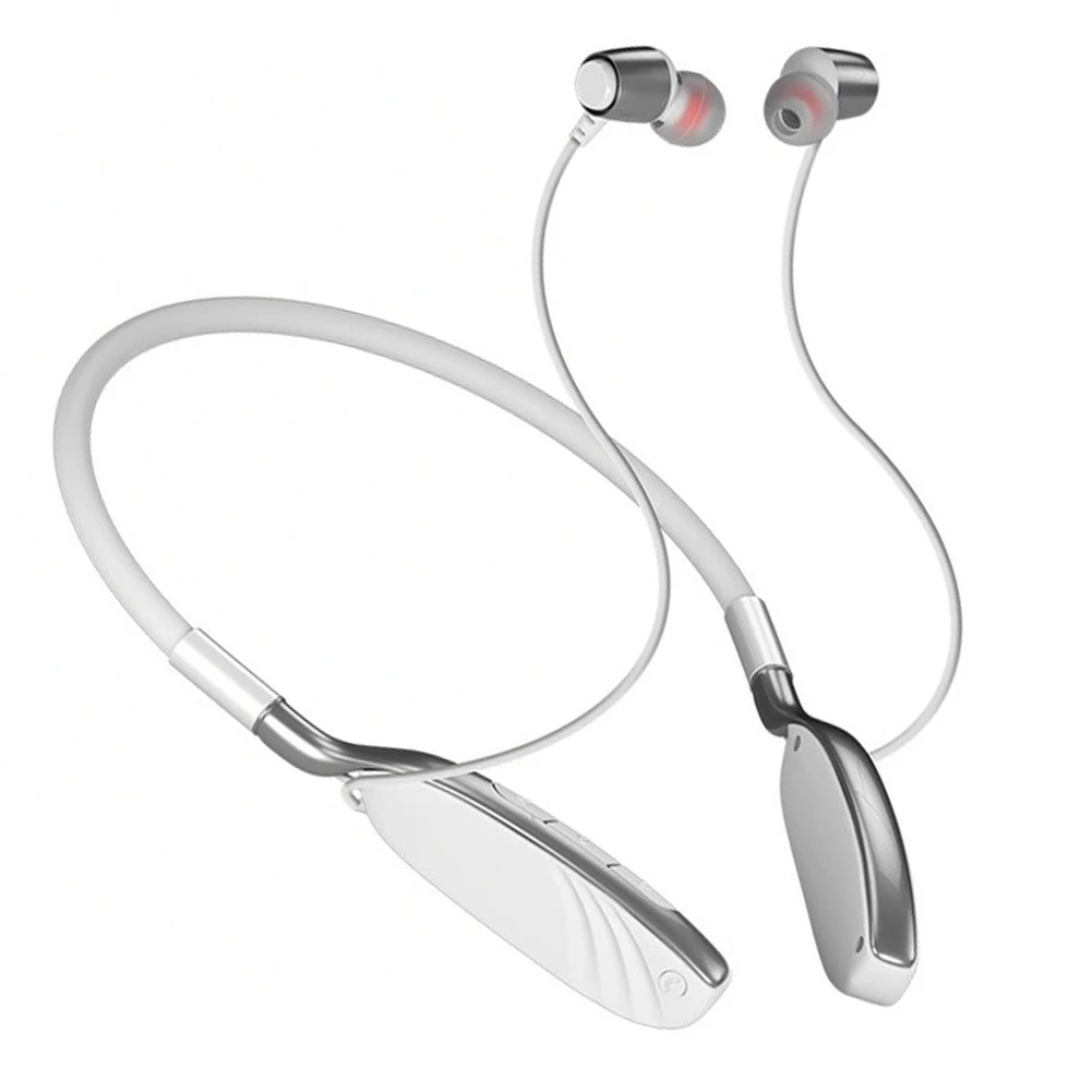 

Wireless Hanging Neck Metal Sports Earphone Bluetooth 5.0 Stereo Subwoofer Magnetic Headphone With Microphone Sweat Proof