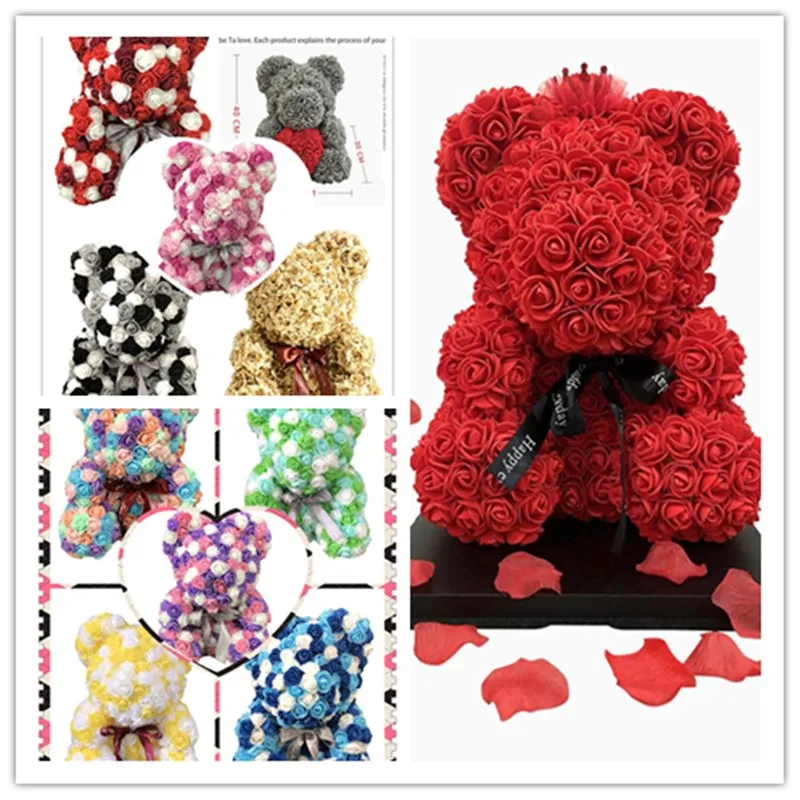 Популярный подарок на день Святого Валентина разноцветный вечный цветок 38 см