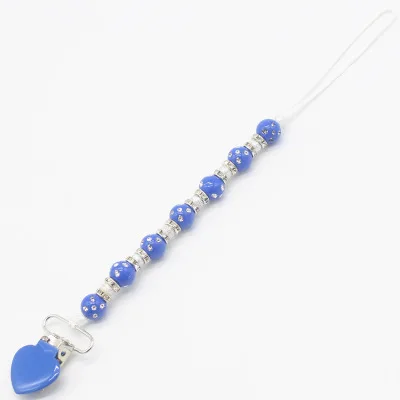

2019 Hot Sale Baby Teether Heart Shape Mosaic Nursing Eco-friendly Pacifier Chain Natural Lovely Teething Toy DIY