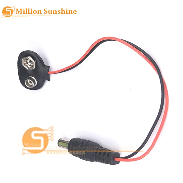 Бесплатная доставка 10 шт./лот 9 в застежка для аккумулятора Тип T с 5 5*2 1 мм разъем